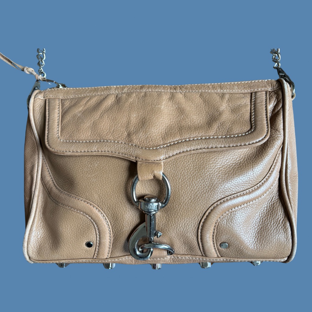 Rebecca Minkoff Mac Bombe Tan “Fatigue” Leather Crossbody